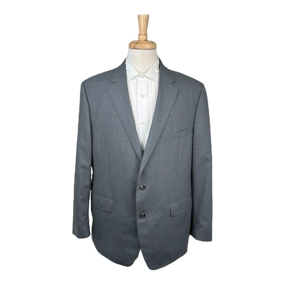 Samuelsohn Current Gray Beckett Super 110s Wool Men's Suit Size 46R Pant 40x30